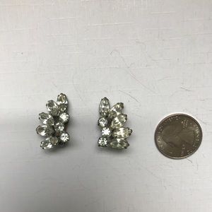 Vintage Clear Clip Earrings